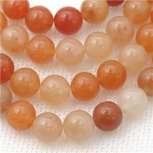 red Aventurine Beads, round, approx 6mm dia