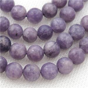 purple Lepidolite Beads, round, approx 10mm dia