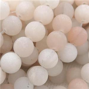 round Pink Aventurine Beads, matte, approx 6mm dia