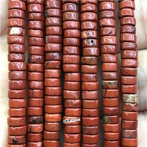 Red Jasper heishi beads, approx 2x4mm