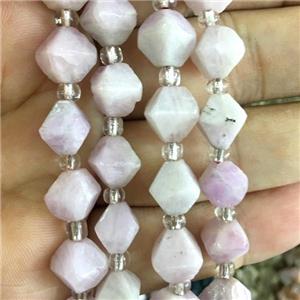 Kunzite bicone beads, approx 10mm