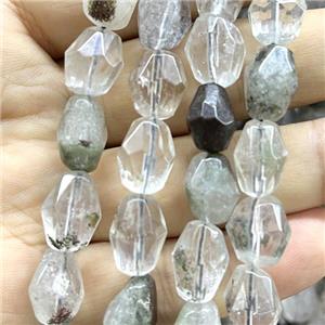 Natural Chlorite Quartz Beads Freeform Green, approx 10-14mm