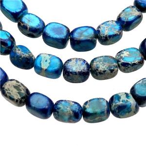 Blue Imperial Jasper Beads Freeform, approx 5-7mm