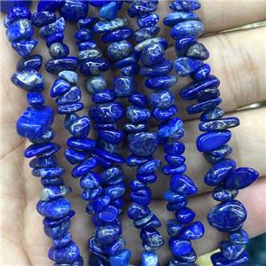 Blue Lapis Lazuli Chip Beads Freeform, approx 5-8mm, 32inch length