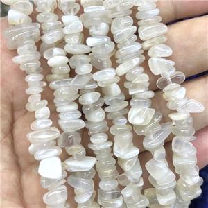 Gray MoonStone Chip Beads, approx 5-8mm, 32inch length