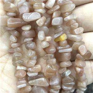 Sunstone Chip Beads Freeform, approx 5-8mm, 32inch length