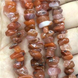 Red Carnelian Agate Chip Beads Freeform, approx 5-8mm, 32inch length