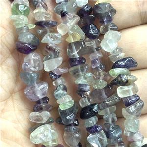 Multicolor Fluorite Chip Beads Freeform, approx 5-8mm, 32inch length