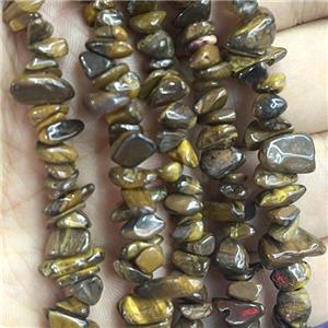 Tiger Eye Stone Beads Chip Freeform, approx 5-8mm, 32inch length