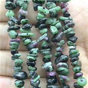 Ruby Zoisite Chip Beads Freeform, approx 5-8mm, 32inch length