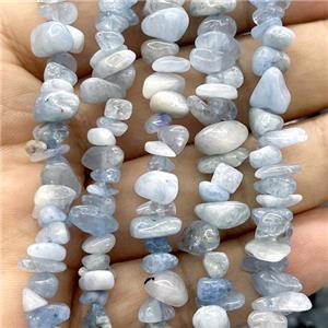 Blue Aquamarine Chip Beads Freeform, approx 5-8mm, 32inch length