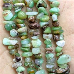 Green Australian Chrysoprase Beads Chip Freeform, approx 5-8mm, 32inch length