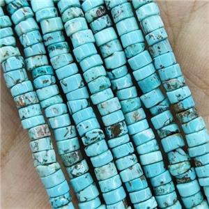 Blue Magnesite Turquoise Heishi Beads, approx 2x4mm