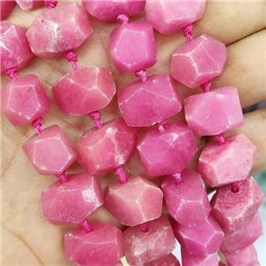 Pink Jade Nugget Beads Freeform Dye, approx 15-20mm