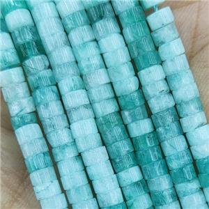 Green Dye Jade Heishi Beads, approx 4mm