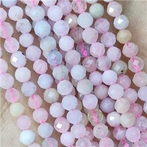 Pink Morganite Beads Tiny Faceted Round, approx 2mm dia