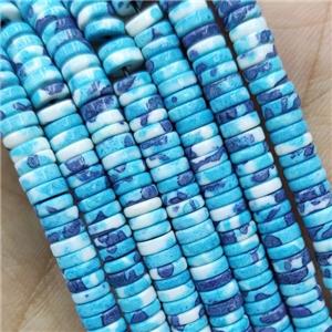 Rainforest Stone Heishi Beads Blue, approx 4mm