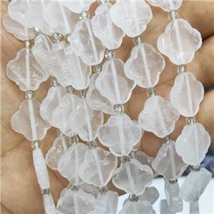 Clear Quartz Clover Beads, approx 17mm, 19pcs per st