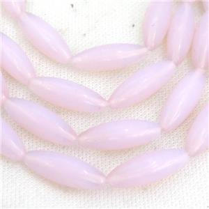 Pink Opalite Rice Beads Smooth, approx 10x30mm