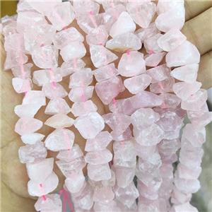 Pink Rose Quartz Nugget Beads Freeform Rough, approx 10-18mm