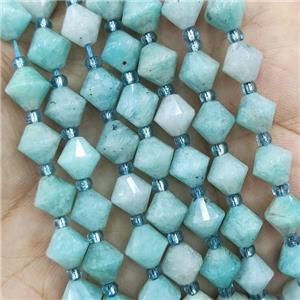 Green Amazonite Beads Bicone, approx 8mm