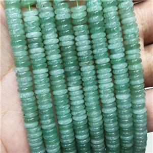 Natural Green Aventurine Heishi Spacer Beads, approx 6mm