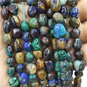 Natural Azurite Beads Chip Freeform Blue Green, approx 6-9mm