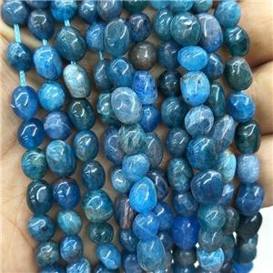 Natural Blue Apatite Chip Beads Freeform, approx 6-9mm