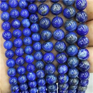 Natural Lapis Lazuli Beads Blue Smooth Round, approx 8mm dia