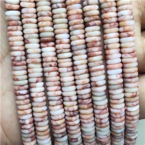 Red Silk Jasper Heishi Beads Matte, approx 6mm