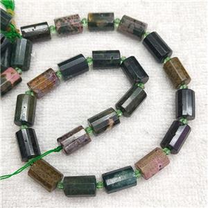 Natural Ocean Agate Column Beads, approx 10-14mm