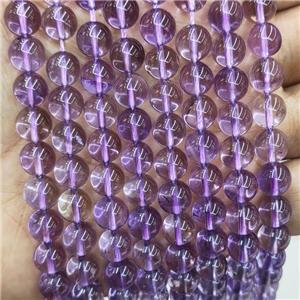 Natural Purple Amethyst Beads Smooth Round, approx 10mm dia