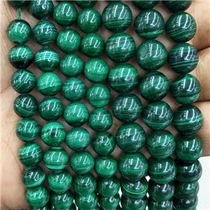 Natural Malachite Beads Green Smooth Round, approx 6mm dia