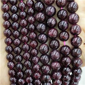 Natural Garnet Beads Darkred Smooth Round, approx 6mm dia