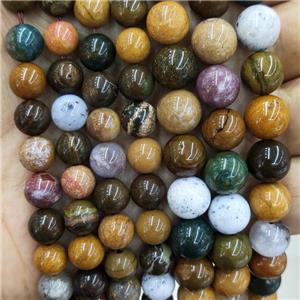 Natural Ocean Agate Beads Multicolor Smooth Round, approx 10mm dia