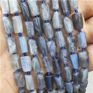 Natural Labradorite Beads Tube, approx 7-14mm