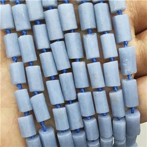 Natural Blue Angelite Beads Tube, approx 7-14mm