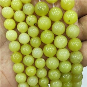 Lemon Jade Beads Smooth Round, approx 8mm dia