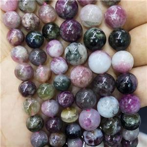 Natural Tourmaline Beads Multicolor Smooth Round, approx 6mm dia