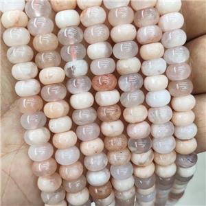 Peach Aventurine Beads Smooth Rondelle, approx 8mm