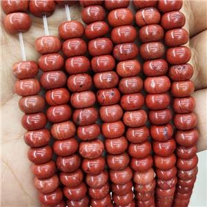 Natural Red Jasper Beads Smooth Rondelle, approx 8mm