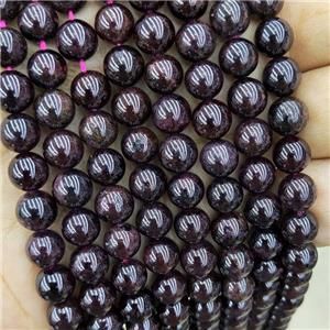 Natural Garnet Beads DarkRed Smooth Round, approx 6mm dia