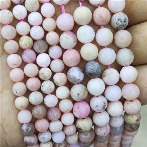 Natural Pink Opal Beads Smooth Round, approx 4mm dia