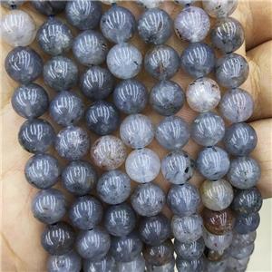 Sesame Quartz Beads Gray Smooth Round, approx 10mm dia