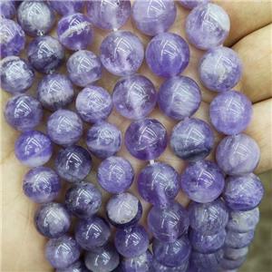 Natural Purple Chalcedony Beads Smooth Round, approx 6mm dia