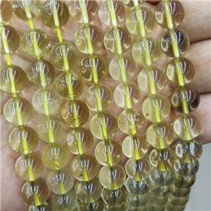 Natural Lemon Quartz Beads Smooth Round, approx 10mm dia