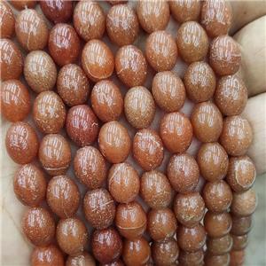 Red Aventurine Rice Beads Barrel, approx 8-10mm