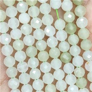 New Mountain Jade Beads Green Faceted Round, approx 4.7-5.5mm