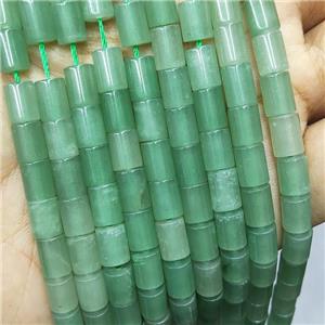 Green Aventurine Tube Beads, approx 6-8mm