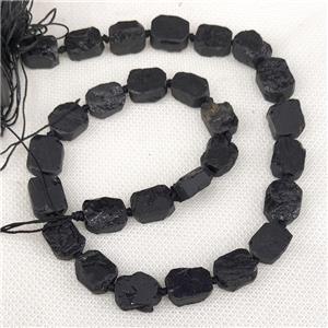 Natural Black Tourmaline Rectangle Beads, approx 10-15mm